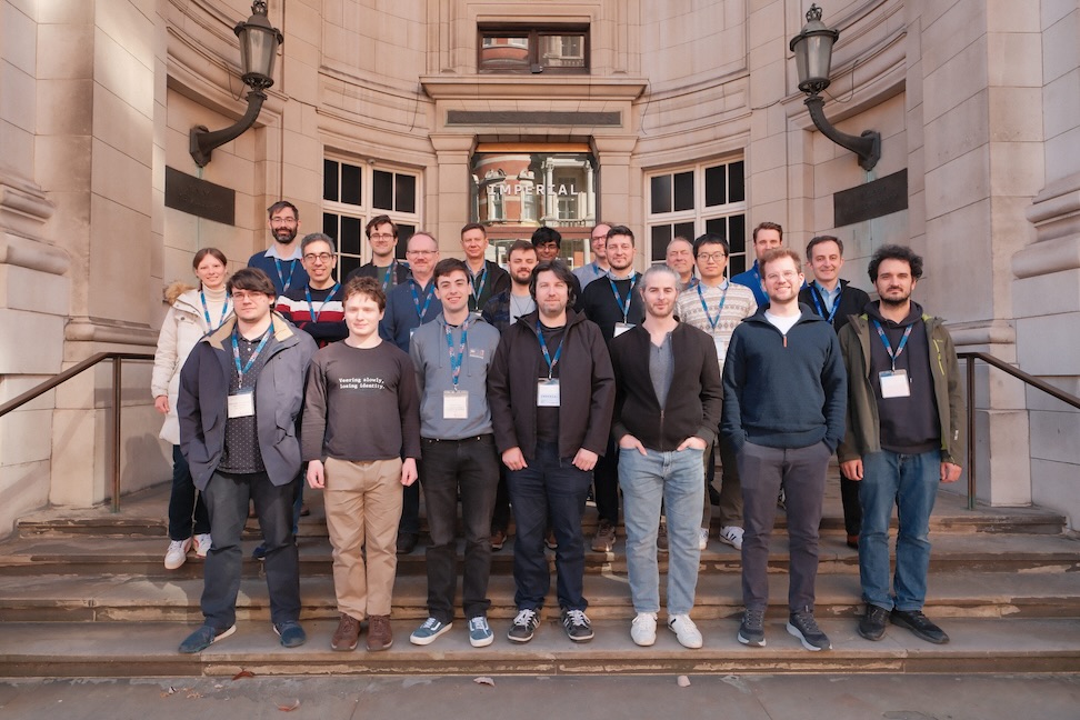 Wannier developers standing on steps